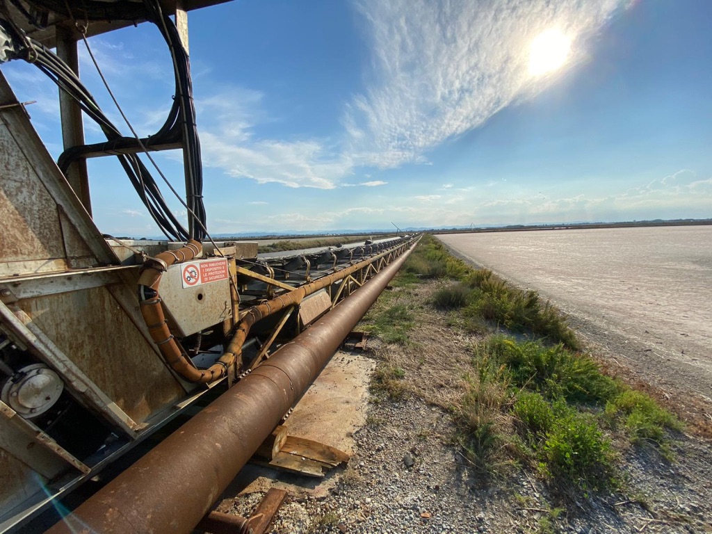 Anlage und Anbau des süßen Salz aus Cervia