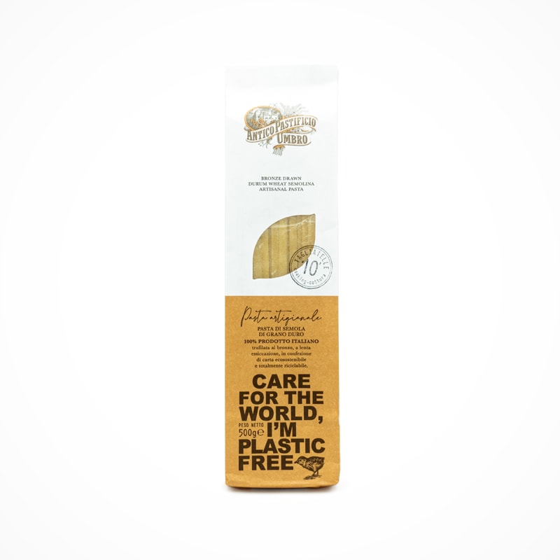 Tagliatelle aus Hartweizengrieß. Care for the world - I´m plastic free!