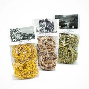 Die aromatische, feine Hartweizengrießpasta aus Italien, Basilikum, Zitrone udn Trüffel. Pasta mit natürlichem Geschmack und angenehmer Struktur.