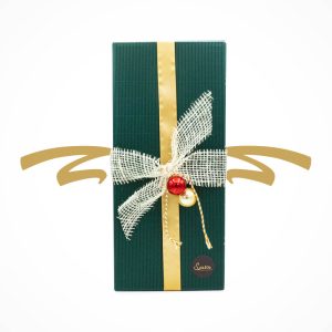 Geschenkkarton grün - ideal für 2 Flaschen Wein, Balsamico oder Olivenöl