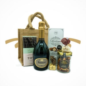 Genuss in der Jutetasche_mit Champagner Ruinart