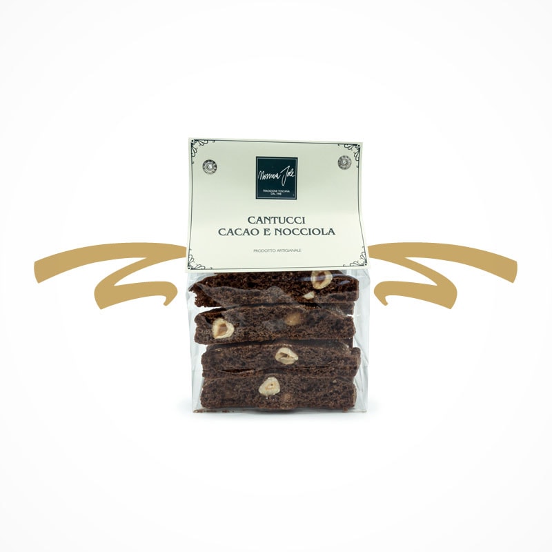 Cantucci Cacao e Nocciola – dieser Mandelgebäck Klassiker aus Italien mit Kakao und ganzen Haselnüssen. Ideal zu Kaffee, Tee und als süßer Snack.