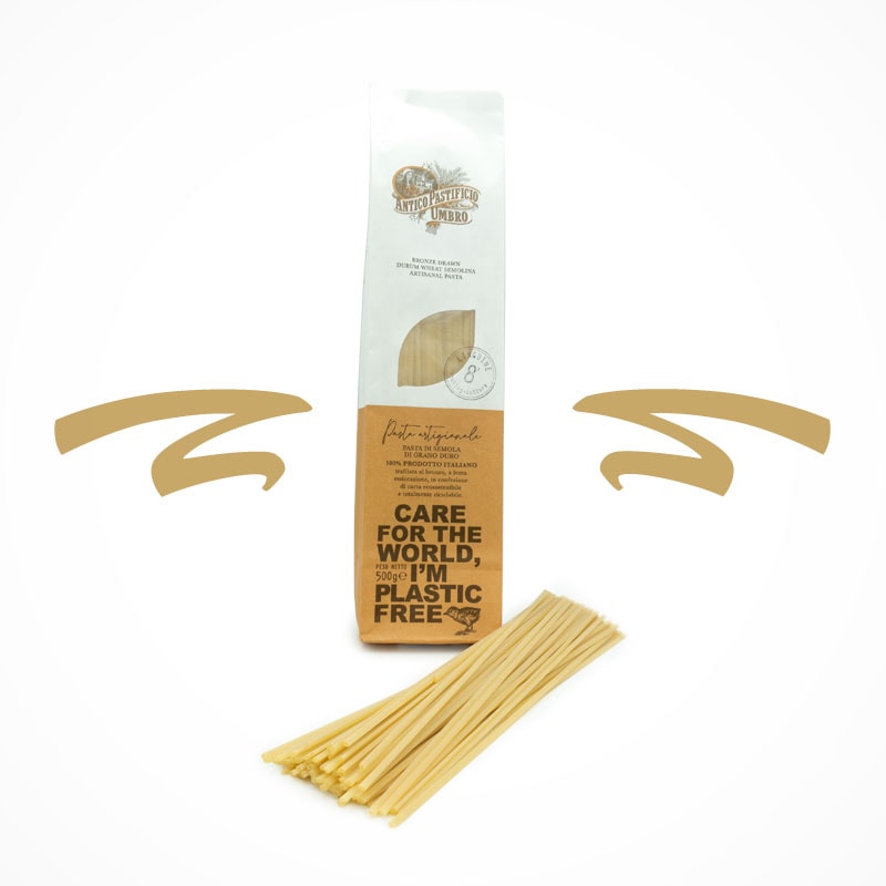 Original italienische Pasta, plastikfrei verpackt.