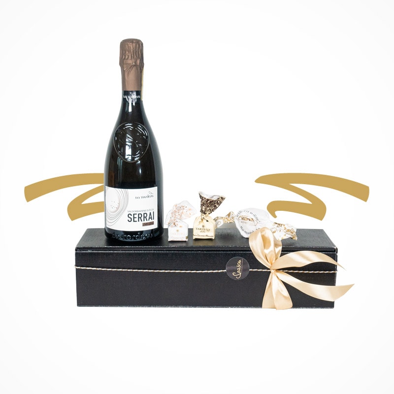 Geschenk Set Serrai DOCG mit süßem Gruß