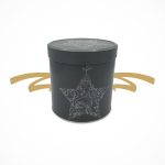 Gebäck-/Lebkuchendose grau mit Sternmotiv