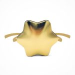 Kleine, edle Gebäckdose Gold in Sternform