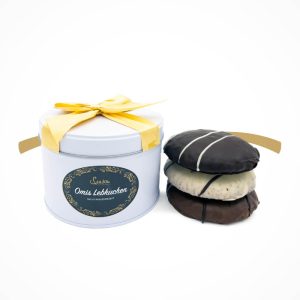 OMIS Lebkuchen Trio Geschenkdose mit Schleife | Inhalt 260g