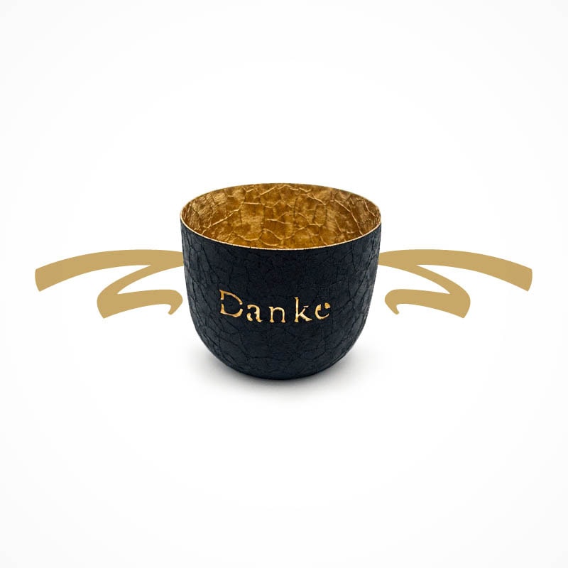 Windlichtschale Danke