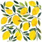 Servietten al Limone - Zitronenmotiv