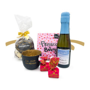 Geschenkbox Prosecco und Lebkuchen