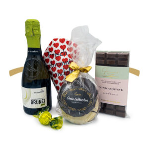 Geschenkbox weihnachtlich prickelnd